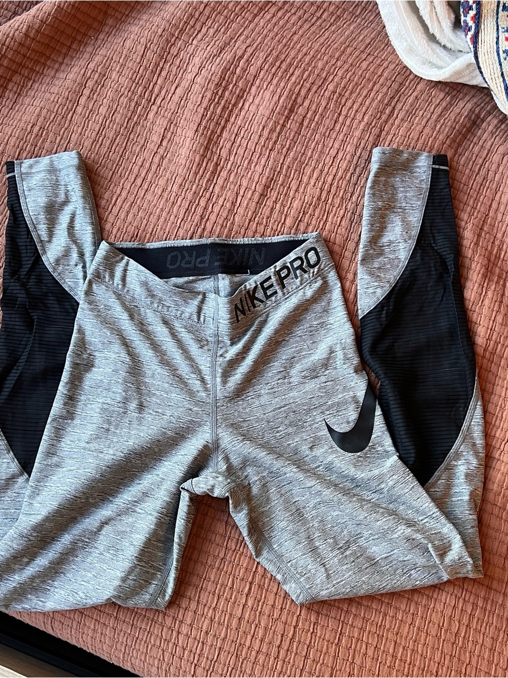 Size XS Gray and Black Nike Pro Leggings